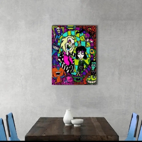 3 for 20 Beetle juice Colorful Canvas Wall Art - Picture 5 of 5